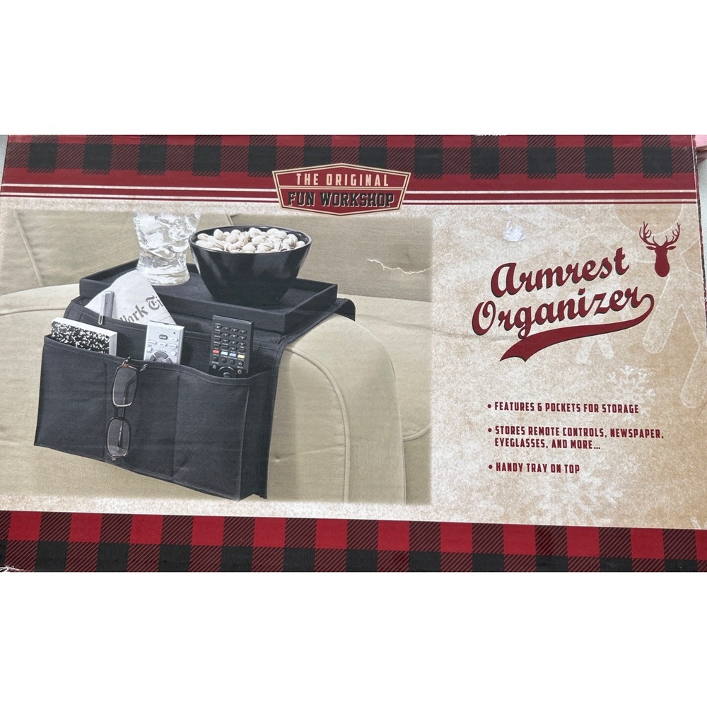 The Original‎ Fun Workshop ARMREST ORGANIZER Couch , 6 Compartments , Top Tray